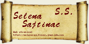 Selena Šajtinac vizit kartica